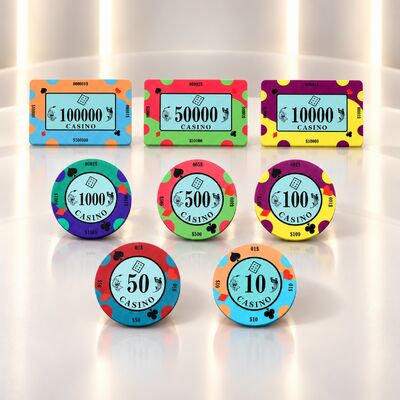Quality Casino Quality Ceramic Poker Chips Set for Poker Table Gambling factory
