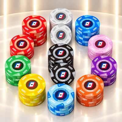 Quality Eco Friendly Ceramic Casino Chips with Custom Logo and Denomination Printing factory