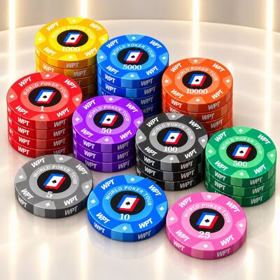 Quality Eco Friendly Ceramic Casino Chips with Custom Logo and Denomination Printing factory