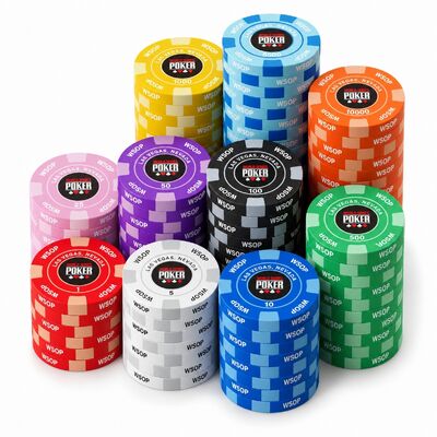 Quality Multicolor WSOP Ceramic Poker Chips with Personalized Artwork for Poker Rooms factory