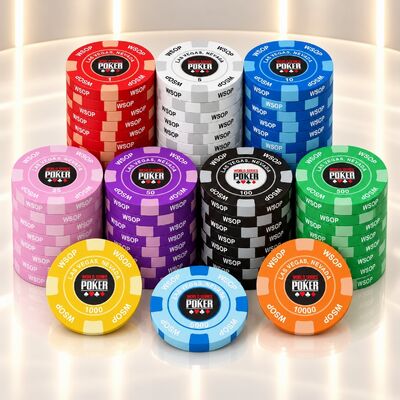 Quality Factory Wholesale Price WSOP Poker Chips Set Ceramic Poker Game Chips factory