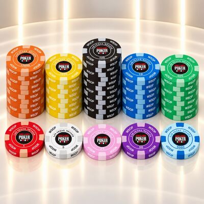 Quality Factory Wholesale Price WSOP Poker Chips Set Ceramic Poker Game Chips factory