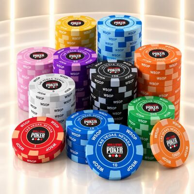 Quality Factory Wholesale Price WSOP Poker Chips Set Ceramic Poker Game Chips factory