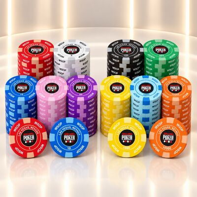 Quality Factory Wholesale Price WSOP Poker Chips Set Ceramic Poker Game Chips factory