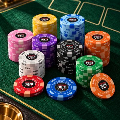 Quality Casino Quality WSOP Ceramic Poker Chips Can Be Custom Logo for Poker Table Game factory