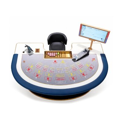 Quality Casino RFID Baccarat Table with Custom Leather and Table Layout factory