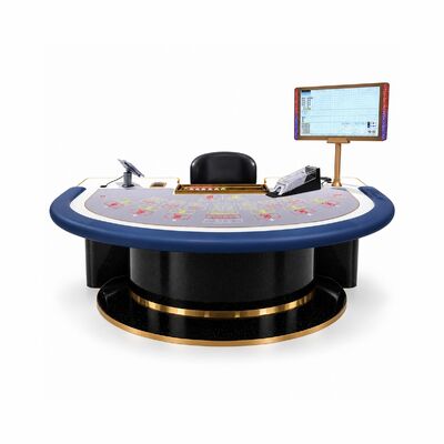 Quality Casino RFID Baccarat Table with Custom Leather and Table Layout factory