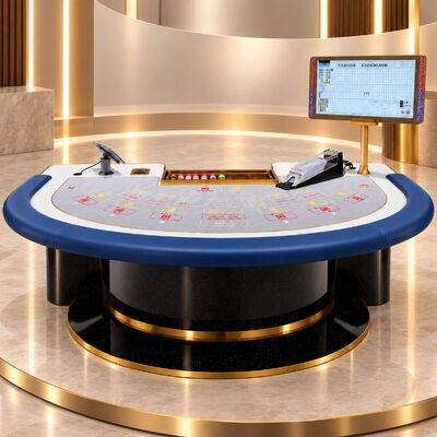 Quality RFID Baccarat Table Casino Intelligent Baccarat Gambling Table With RFID Chip Recognition System factory
