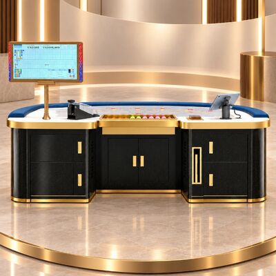 Quality RFID Baccarat Table Casino Intelligent Baccarat Gambling Table With RFID Chip Recognition System factory