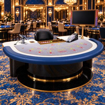 Quality Custom Casino Baccarat Table Automatic RFID Recognition Baccarat Game Table For Poker Club factory
