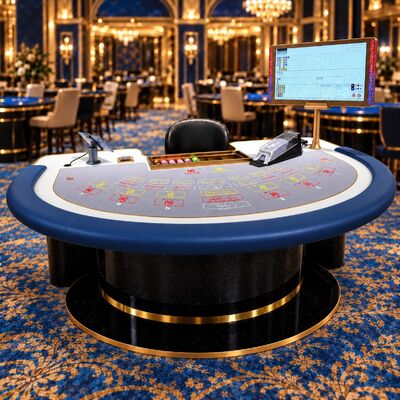 Quality Custom Casino Baccarat Table Automatic RFID Recognition Baccarat Game Table For Poker Club factory