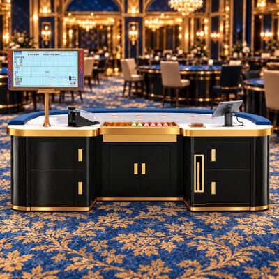 Quality Custom Casino Baccarat Table Automatic RFID Recognition Baccarat Game Table For Poker Club factory