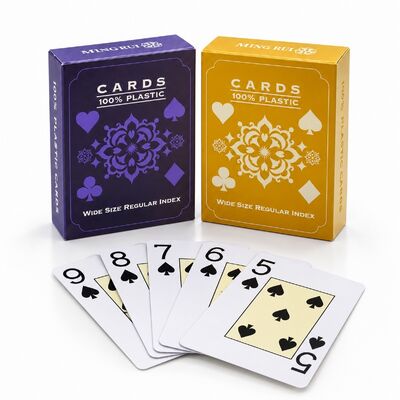 Quality 100% PVC Plastic Playing Cards Poker Size with Custom Packaging factory