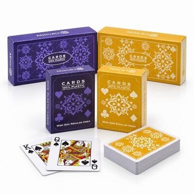 Quality 100% PVC Plastic Playing Cards Poker Size with Custom Packaging factory