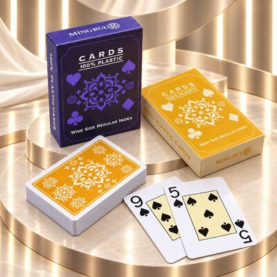 Quality 100% PVC Plastic Playing Cards for Texas Hold'em Table Games factory