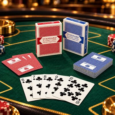 Quality Customizable German Black-Core Playing Cards for Casino Baccarat Games factory