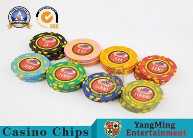 600pcs Casino Poker Chips Set With Custom Uv Logo Circular Type