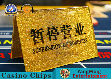 High - Through Gold Screen Number Card Acrylic Custom VIP Clubhouse Reserved Environmentally Friendly