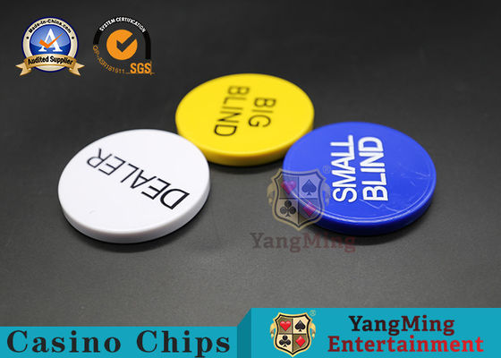Quality Texas Hold ' Em Code Size Big Or Small Blind Size 50*6mm Customizable Logo factory