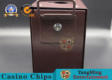 Gambling Poker Table Metal Casino Money Drop Box With Sleeve & Locks For Poker Table Cash Holder