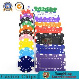 High Density ABS Sticker Plastic Casino Poker Chips Smooth Surface Shrinkage Wrapped