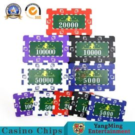 Gambling Ceramic Poker Club UV RFID Chips Set Of 760 Pcs With Box
