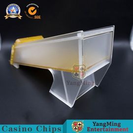 6-8 Deck Golden Acrylic Frosted Casino Poker Card Shoe , Poker Dealer Set