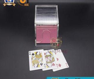 1-2 Decks Casino Poker Dealer Playing Card Shuffer Full Transparent Iron Core 7mm Thinkness