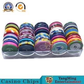Lightweight Roulette Casino Poker Chip Tray / 100 Pc Octagon 40mm Poker Chip Rack
