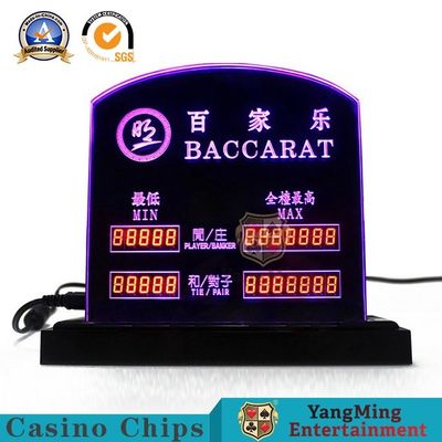 Calidad Los juegos de juego Bet Acrylic Led Bet Sign limitan la muestra limitada de Dragon Tiger Blackjack Poker Table Games del bacará fábrica