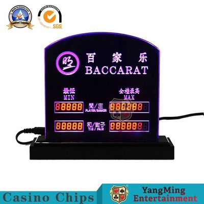 Calidad Los juegos de juego Bet Acrylic Led Bet Sign limitan la muestra limitada de Dragon Tiger Blackjack Poker Table Games del bacará fábrica