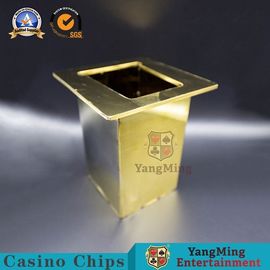 Metal Half Button Playing Cards Poker Discard Holder 10.5*10.5*17.5 SGS Certification
