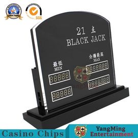 795g Casino Table Accessories Min- Max Rate Niu Niu Blackjack Gambling Table Limit Digital Limit Sign With Led Light