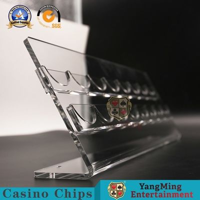 Quality Round Poker Chips Display Holder / Fully Transparent Roulette Casino Table Holder factory