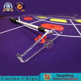 Roulette Wheel Gambling Table Chips Casino Game Accessories 2 - Section Telescope Aluminum Poker Chip Rake