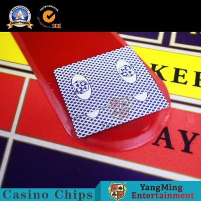 गुणवत्ता कस्टम शानदार Baccarat बजाना कार्ड चप्पू Baccarat सहायक उपकरण लाल रंग कारखाना