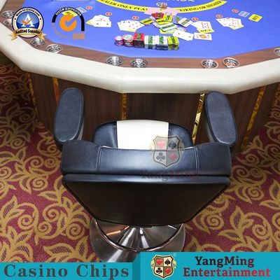 Qualität Amerikanische High-End-Edelstahlscheibe Lifting Metal Bar Chair Macau VIP-Halle Casino-Spiel-Poker-Sessel Fabrik