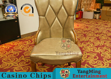 Nordic Style Customized Wood Grain Home Hotel Dining Banquet Chair Gambling Customized Microfiber Leather Game Chair