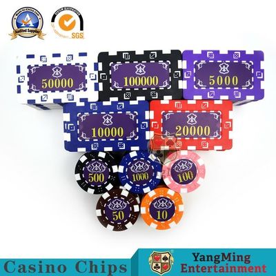 Qualité jeu en plastique Chip Set de Chip Texas Baccarat Poker Table Top de noyau de fer 11.5g usine