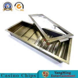 Iron Single Layer Clay Acrylic Casino Chip Tray / Industrial Poker Chip Set Round Square