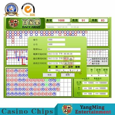 Jakość Oprogramowanie stolika w kasynie Casino Baccarat Wyświetlacz hazardu Znak minimalnego limitu Znak limitu tablicy z HD 24 fabryka