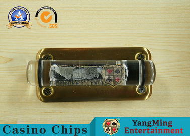 Acrylic Cash Discard Flapper Gambling Table Accessories Metal Box Flapper