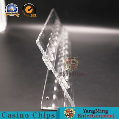 Qualità Tabella trasparente piena Chips Display Horizontal Section Casino della ruota di roulette intorno a Chips Rake fabbrica
