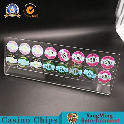 Qualità Diametro di Chips Holder 40mm della Tabella del baccarat della ruota di roulette intorno a Chips Display 16PCS fabbrica