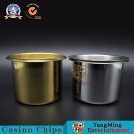 Gambling Table Metal Ashtray Gold Silver Color Table Accessories Water Cup With Cover
