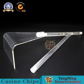 150g Casino Game Accessories Full Clear Acrylic Straight Chips Rake Scalable Control Roulette Wheel Round