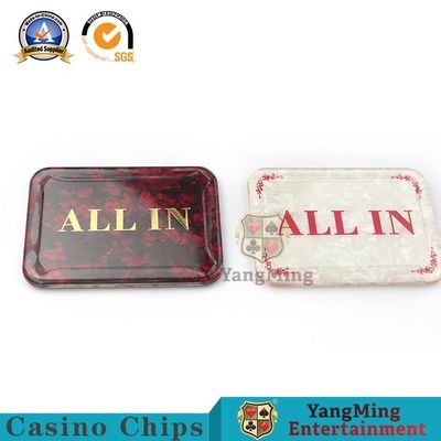Calidad Los marcadores rojos Tejas del bacará los sostienen botón plástico de acrílico del distribuidor autorizado de la muestra de la pantalla de seda de los triunfos de los juegos de las fichas de póker de la competencia fábrica