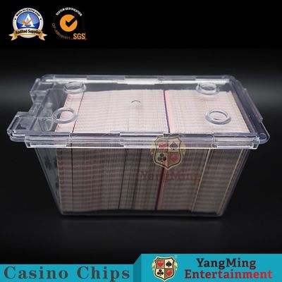 Calidad Tenedor del descarte del póker de los naipes, caja clara de acrílico de la seguridad de las cubiertas del casino 8 fábrica