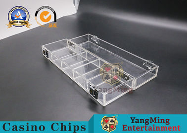 Gambling Poker Chips Box Anti - Counterfeit Chips Double Lock Chip Carrier