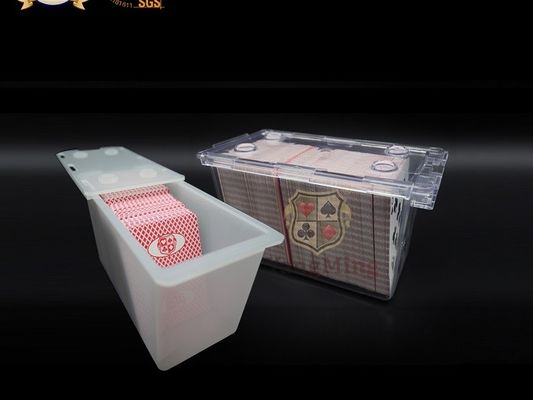 Qualité support d'écart de sécurité de cartes de jeu de plate-forme du transporteur 8 de cartes d'acrylique d'accessoires de jeu du casino 195g pour le Tableau de baccara usine